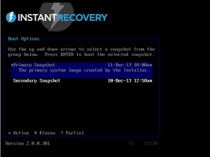 InstantRecovery bootscreen